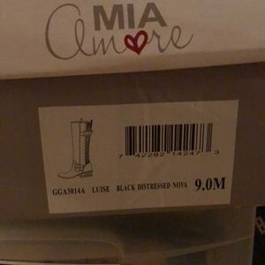 Knee high faux suede boots